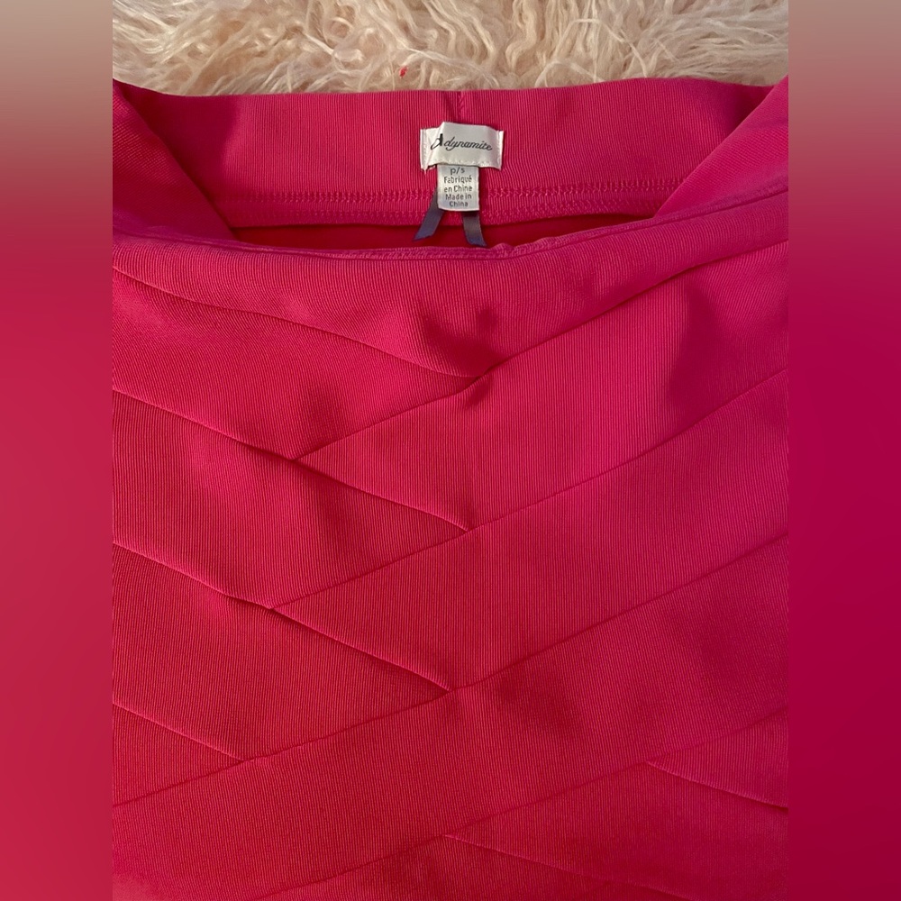 Dynamite Hot Pink Bodycon Skirt